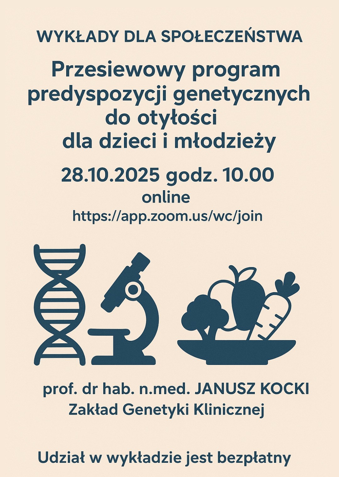 plakat wykłady dla społeczeństwa 28.10.2025