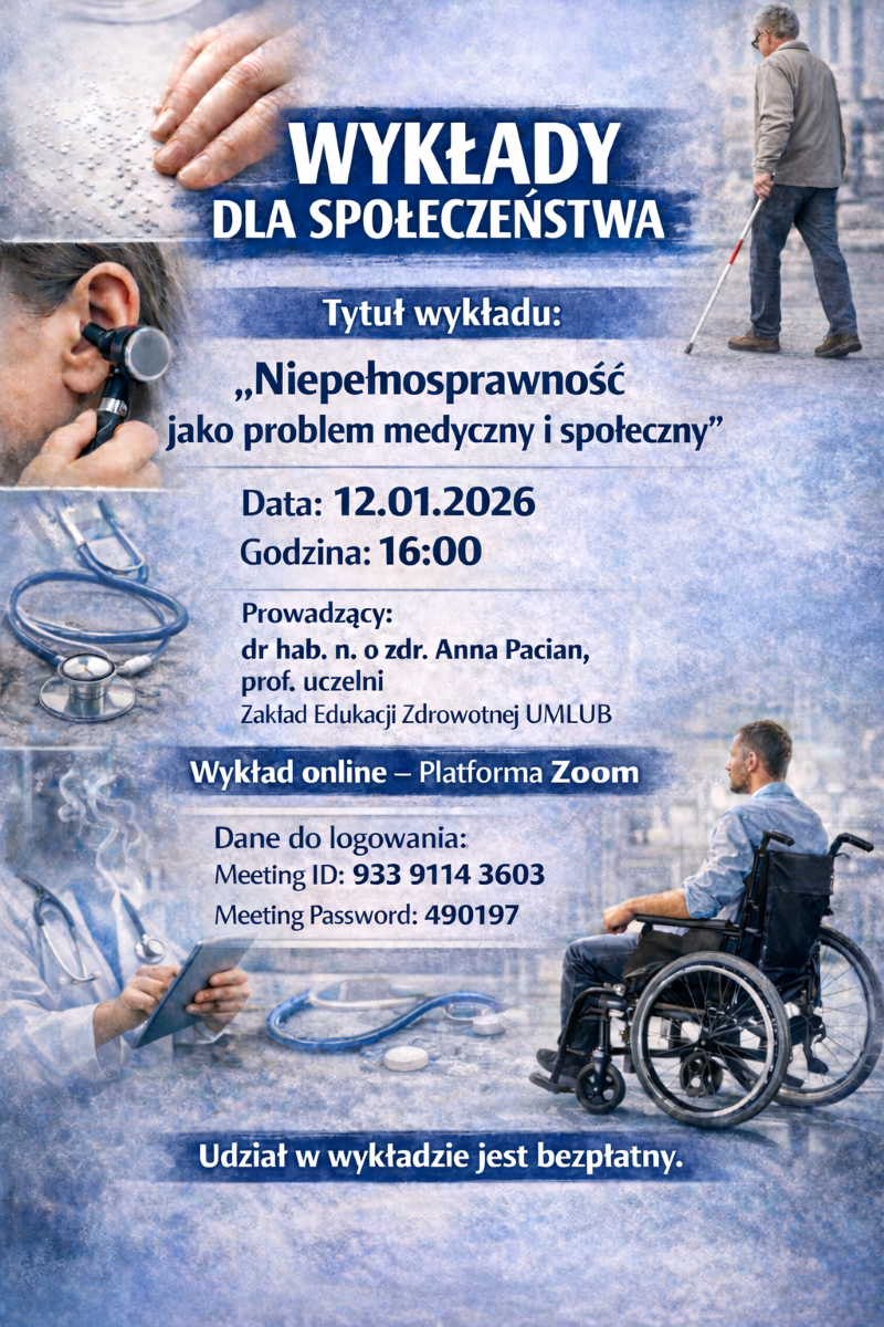 grafika promocyjna wykład dla społeczeństwa 12.01.2026